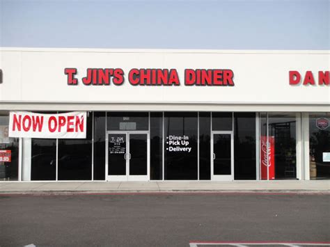 T jin china diner - 4.8 (62 ratings) • Chinese. Read 5-Star Reviews. 20835 Us Hwy 281 N Suite # 502, San Antonio, TX 78258. Enter your address above to see fees, and delivery + pickup estimates. Chinese Asian Asian Fusion Rice Dishes Beef Noodles Noodles Chicken • Rolls Fried Foods Dumpling House Vegetarian Vegetarian Friendly Fish & Seafood Seafood Group ...